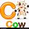 Letter C Cow