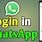 Log into Whatsapp