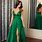 Long Green Dresses