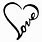 Love Word Heart SVG
