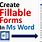 MS Word Form