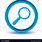 Magnifying Glass Icon Blue