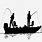 Man Fishing Boat Silhouette