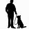 Man Holding Dog Silhouettes