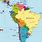 Map of Central and South America