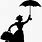 Mary Poppins Umbrella Silhouette