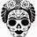 Mexican Sugar Skull Stencil