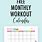 Monthly Fitness Calendar Printable