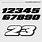 Motocross Number Fonts