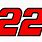 NASCAR Number 22 Logo
