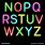 Neon Alphabet Letters