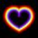 Neon Rainbow Heart