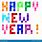 New Year Pixel Art