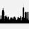 New York Skyline Silhouette SVG