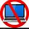 No Laptop Sign Black Backgreound