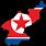 North Korea Country Shape