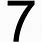 Number 7 with Line