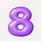 Number 8 3D Purple