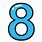 Number 8 Icon Blue