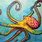Octopus Acrylic Painting