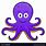 Octopus Cartoon Purple 3D