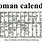 Old Roman Calendar