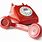 Old-Fashioned Red Telephone