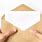 Open Envelope with Paper
