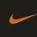 Orange Nike Swoosh