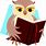 Owl Reading Book Drawings