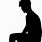 Person Back Sitting Silhouette