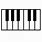 Piano Keyboard ClipArt Black and White