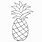 Pineapple Cartoon Outline