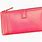 Pink Leather Wallets for Women