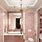 Pink Marble and Rose Gold Bathroom Decor