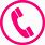 Pink Phone Icon PNG