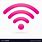 Pink Wifi Icon