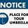 Place Umbrella Here. Sign
