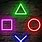 PlayStation Buttons Logo Neon