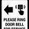 Please Ring Door Bell Sign