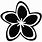 Plumeria Flower Clip Art Black and White
