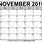 Printable Calendar for November