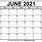 Printable June Schedule