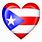 Puerto Rico Flag Heart