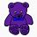 Purple Bear Cartoon