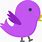 Purple Bird PNG