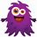 Purple Cute Monster Clip Art