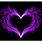 Purple Flaming Heart