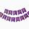 Purple Happy Birthday Sign