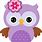 Purple Owl Cartoon